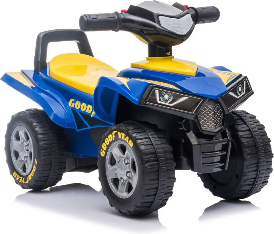 Eco Toys Goodyear Quad Loopauto Blauw - Met LED & Muziek