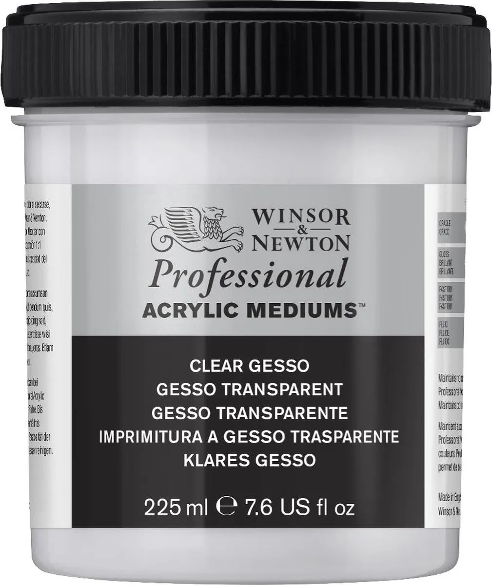 Winsor & Newton Professional Acrylic Clear Gesso Primer 225ml