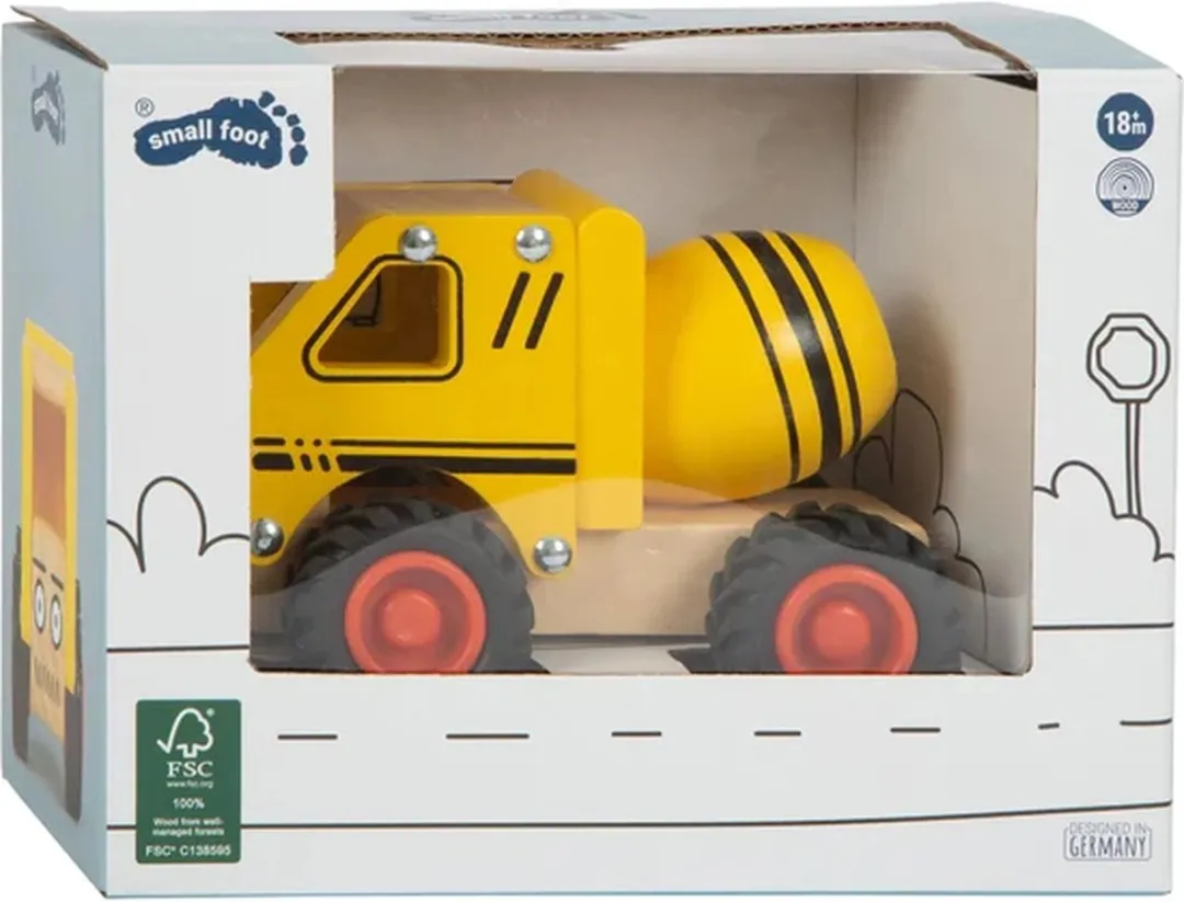 Small Foot Houten Cementvrachtwagen Geel 12286