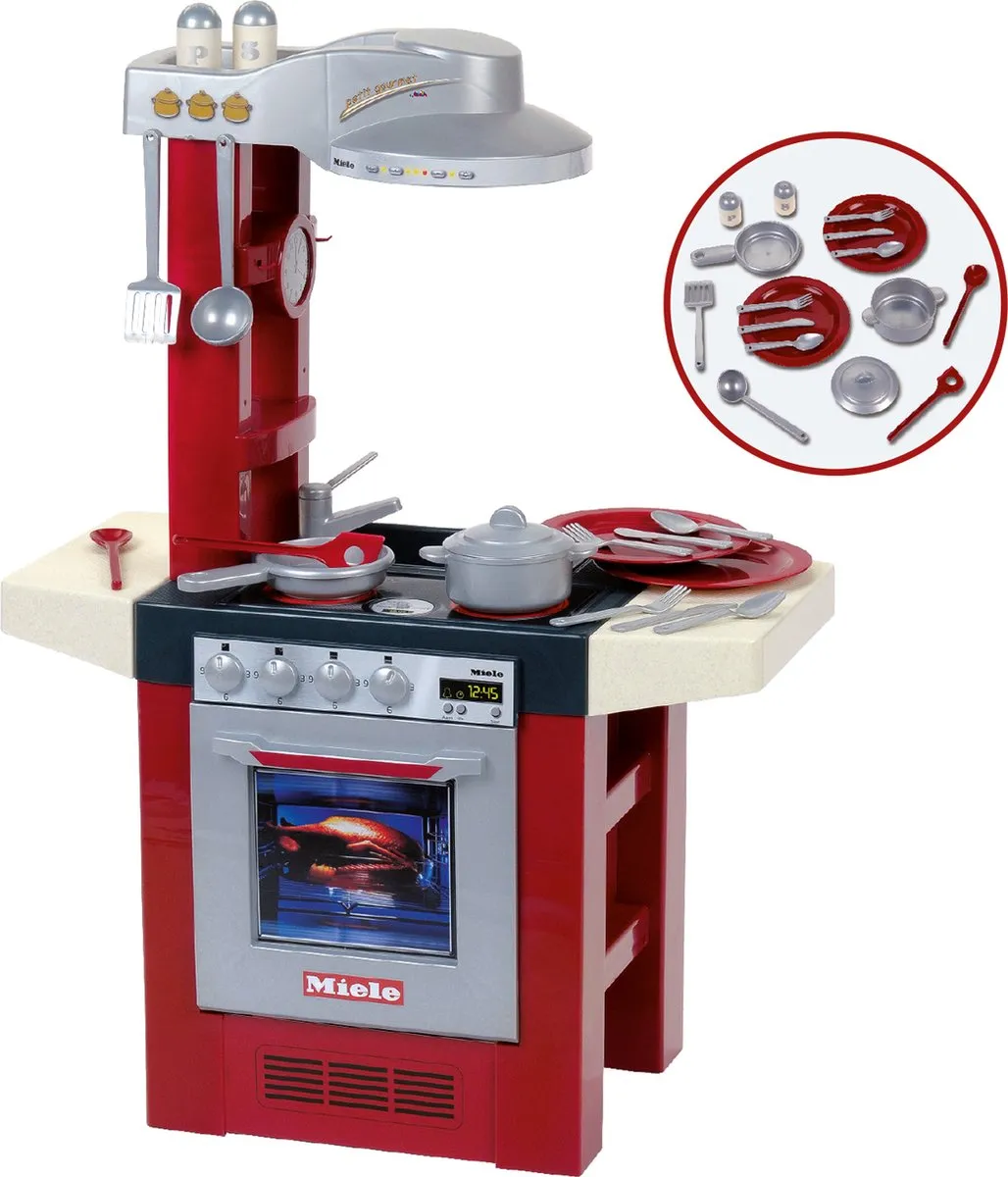 Klein Toys Miele Petit Gourmet Keuken - Rood Grijs
