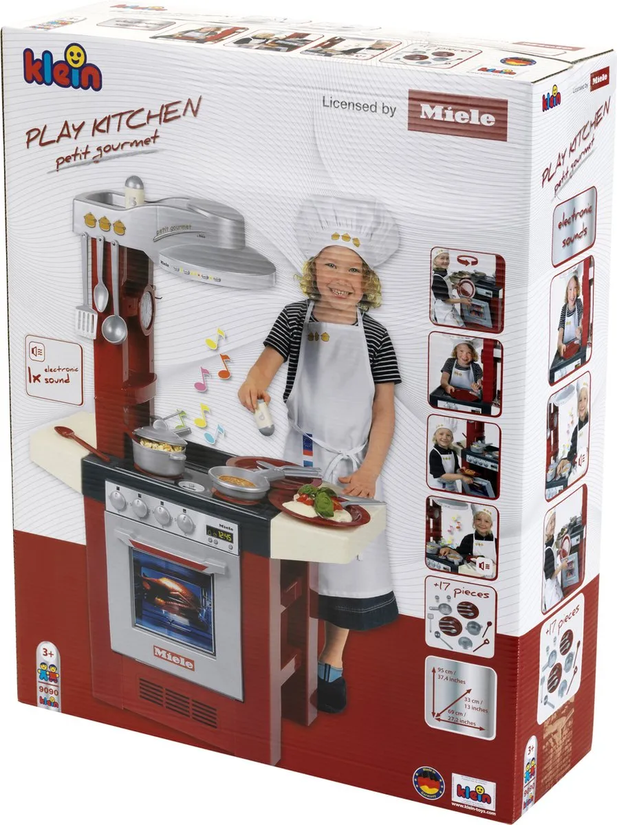 Klein Toys Miele Petit Gourmet Keuken - Rood Grijs - afbeelding 6 van 6