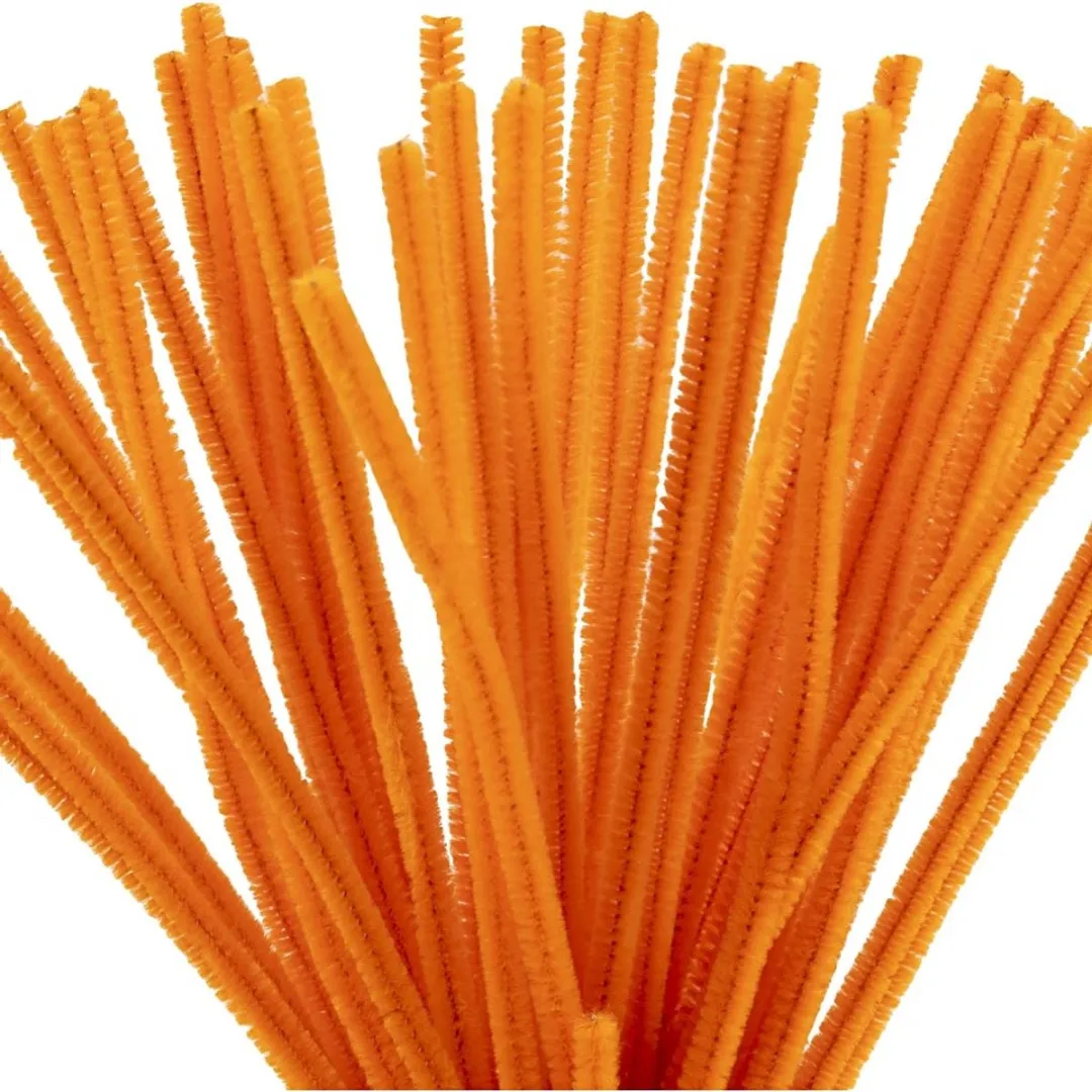 Creativ Company Chenilledraad Oranje 30cm x 6mm - 50 Stuks