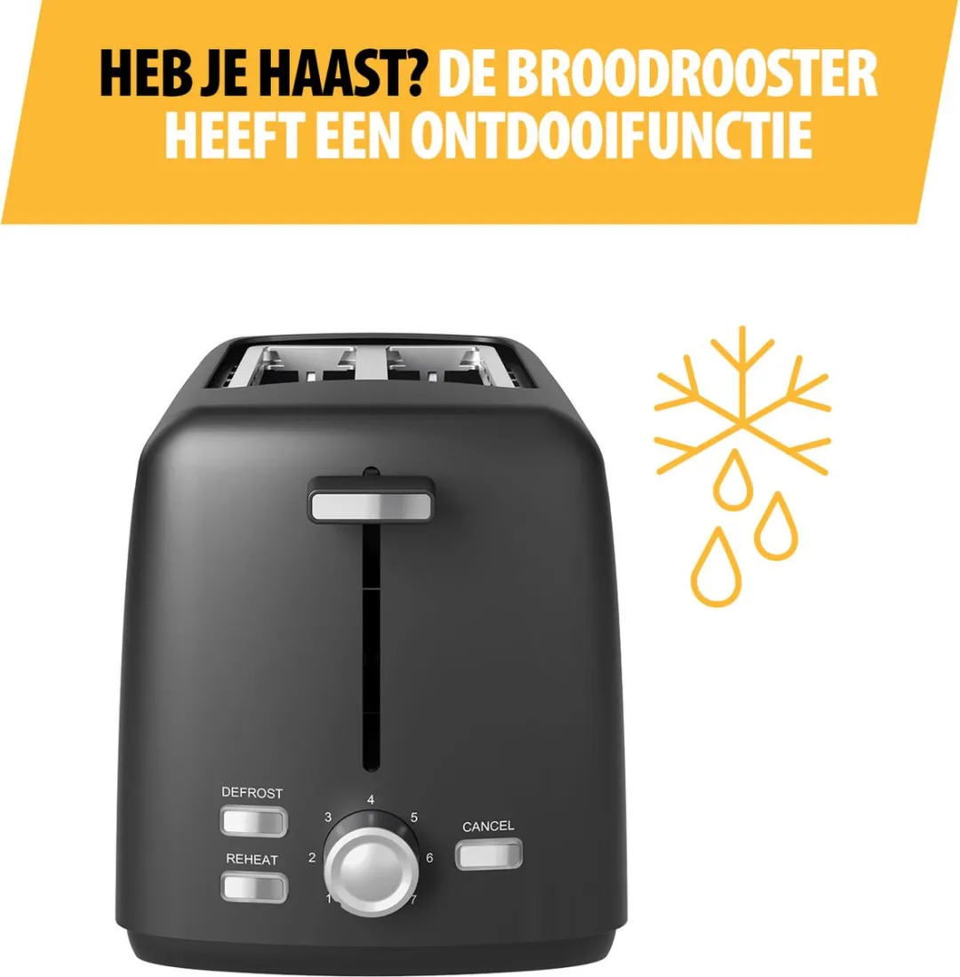 Tristar BR-1058 Broodrooster 800W - 2 Sleuven - RVS
