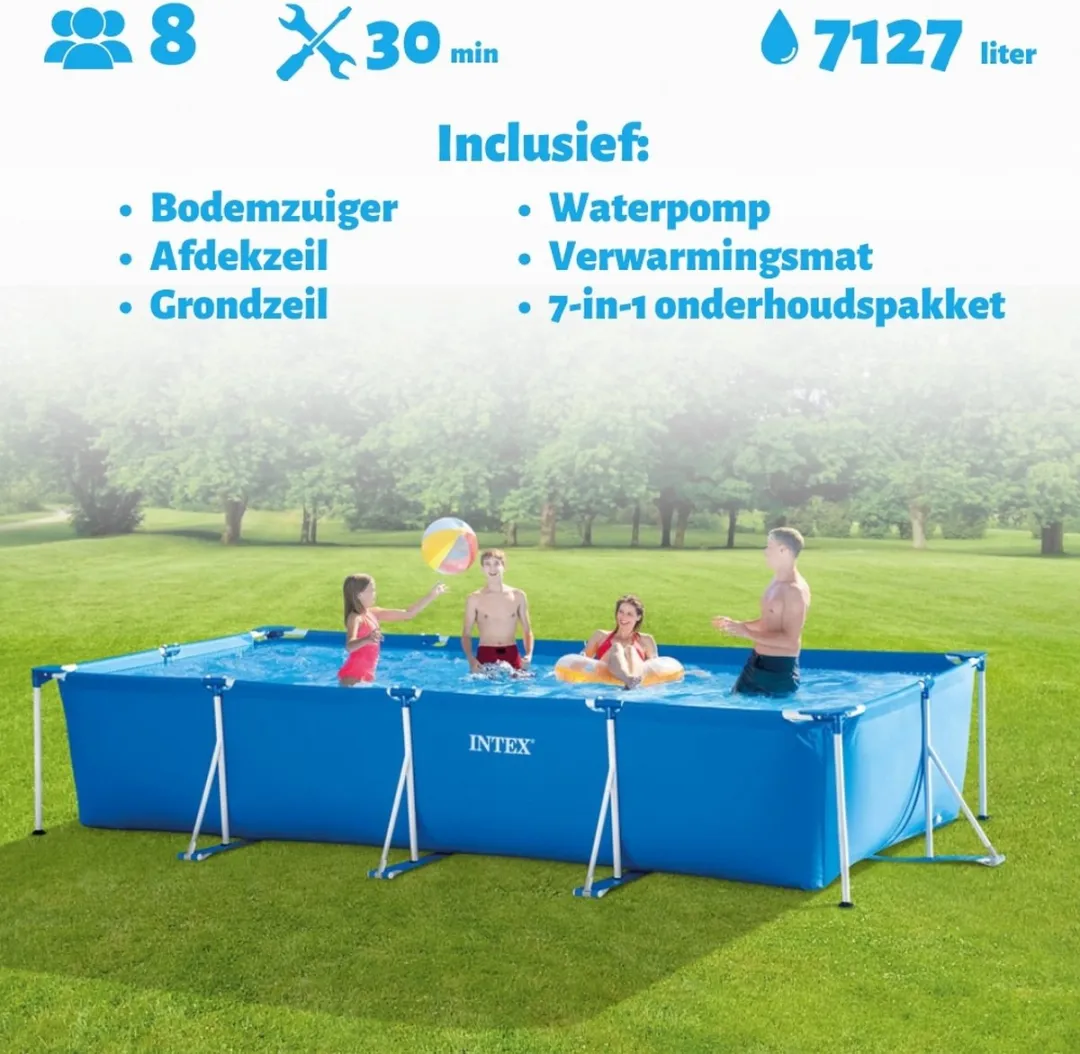 Intex Zwembad 450x220x84cm Blauw