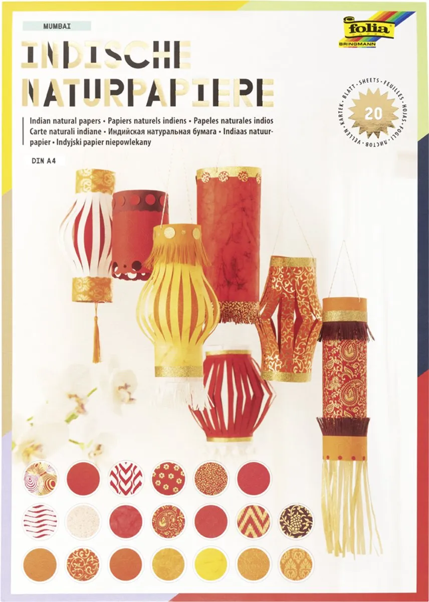 Folia Natuurpapierblok 'Mumbai' A4