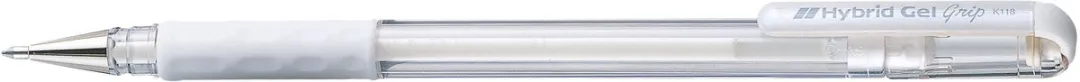 Pentel K118 Grip Gelschrijver Wit