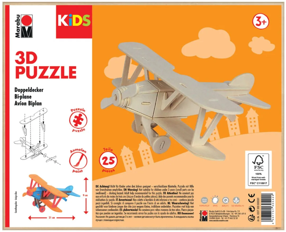 Marabu 3D Puzzel Voertuigen 25 Stuks
