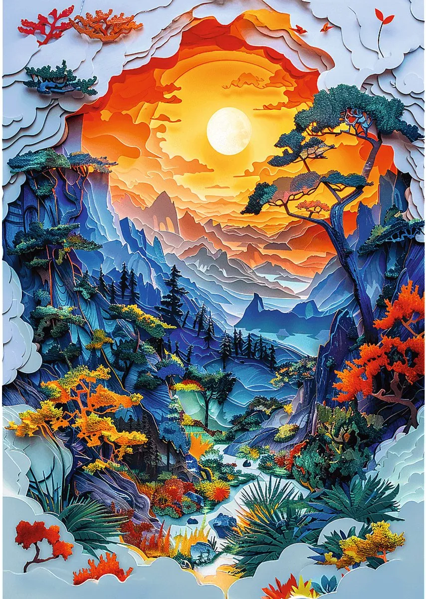 Trefl Valley Legpuzzel 1000 Stuks - Multicolor