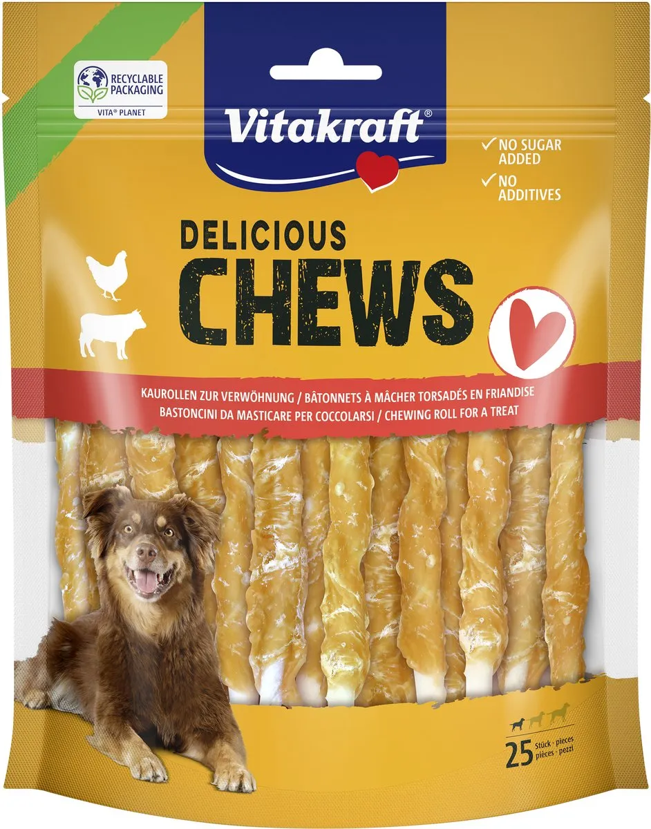 Vitakraft Deli Chews Kauwrollen S - 25 Stuks