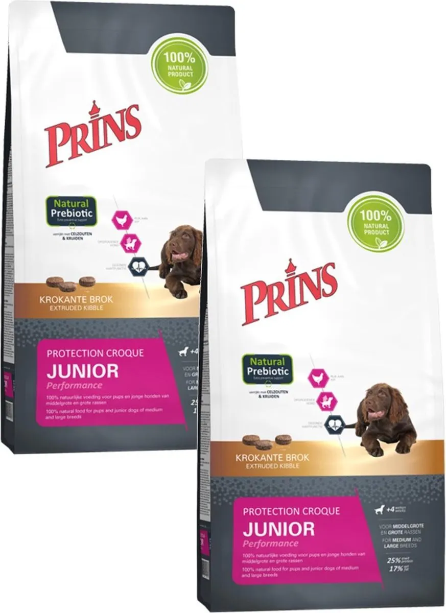 Prins Protection Croque Junior Performance Hondenvoer - 2x10kg