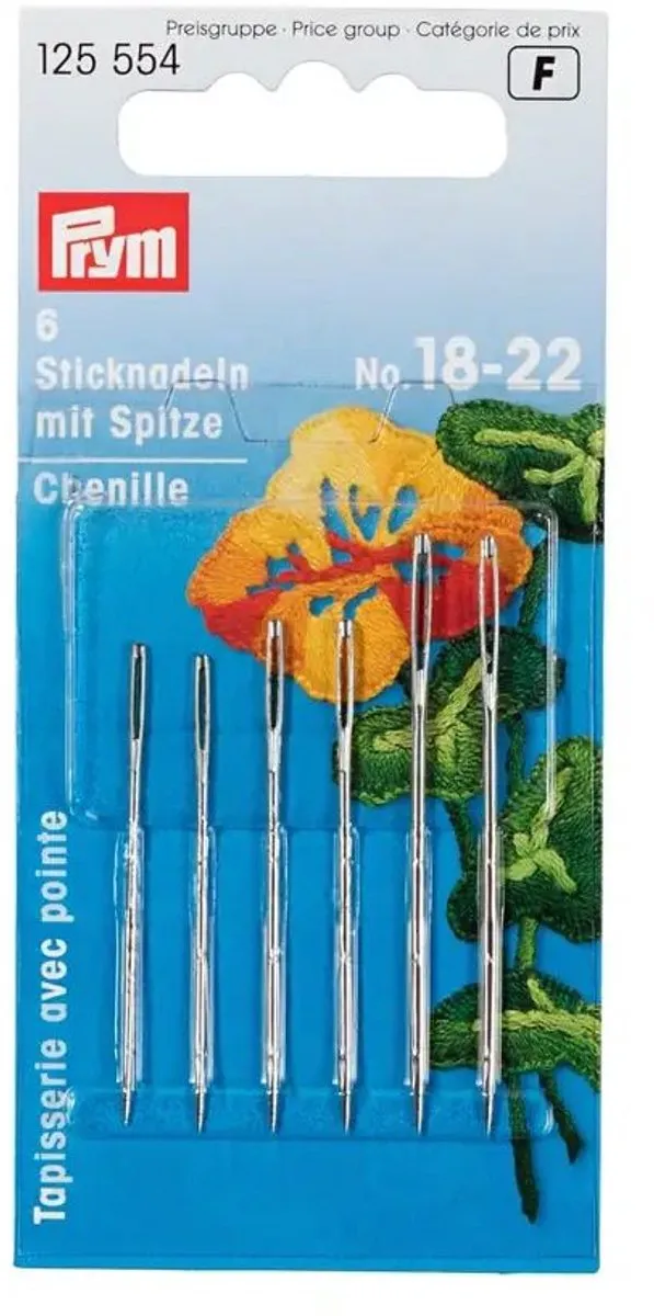 Prym Borduurnaalden No. 24 - Zilverkleurig 0,80 x 37mm - 25 Stuks