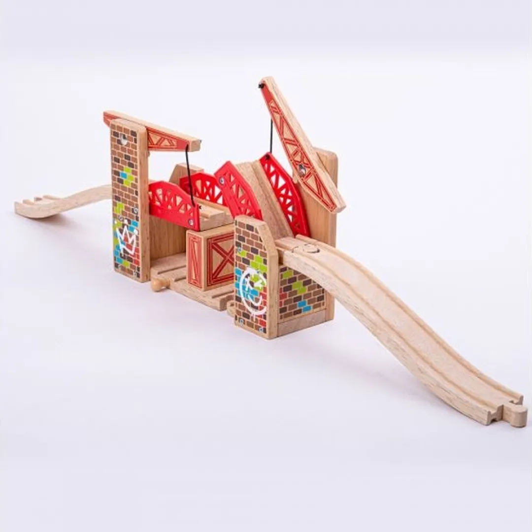 BIGJIGS Rails Brug Dubbele Hefbrug BJT371 - Multicolor - afbeelding 6 van 6