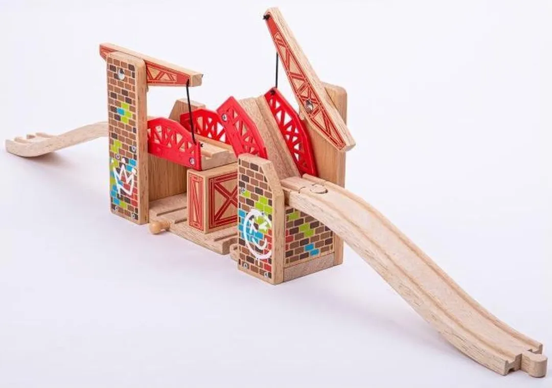BIGJIGS Rails Brug Dubbele Hefbrug BJT371