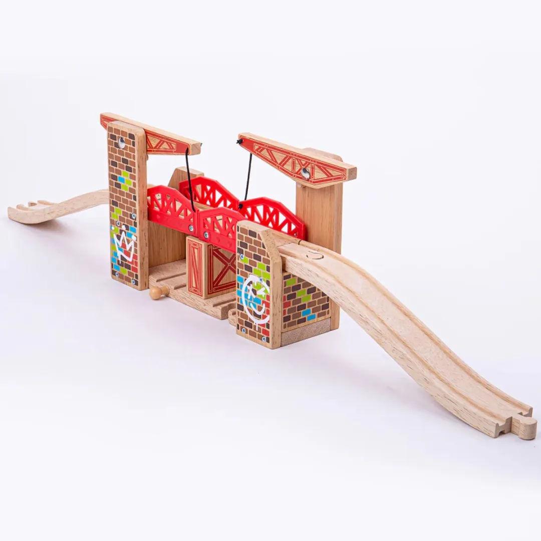 BIGJIGS Rails Brug Dubbele Hefbrug BJT371 - Multicolor