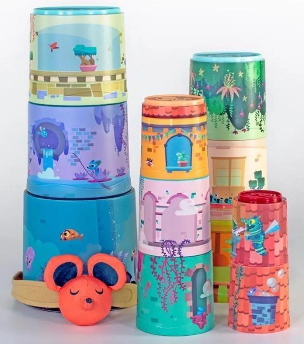 Miniland Stapeltoren Muis 12-delig - 29x25cm Multicolor - afbeelding 4 van 6