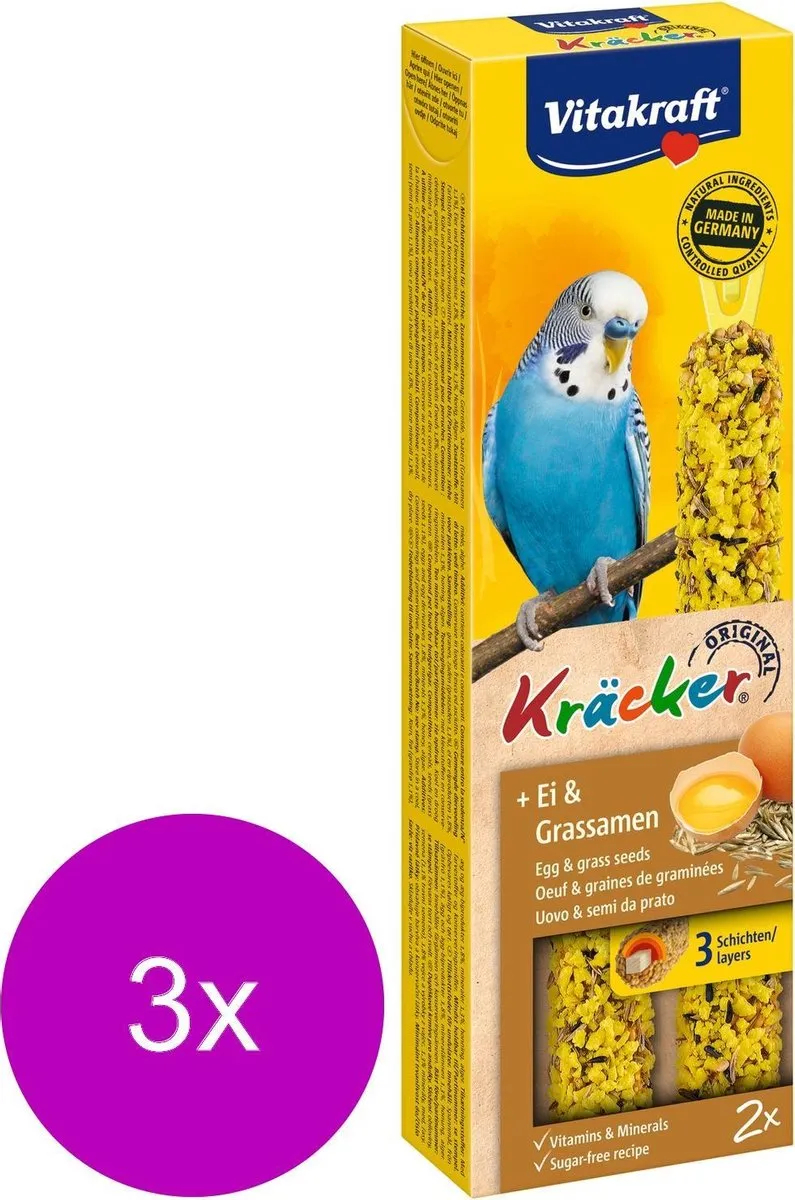 Vitakraft Parkiet Kracker - 6 Stuks