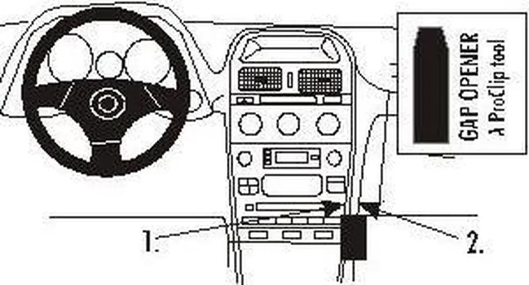 Brodit ProClip Houder Lexus IS 2001-2003 852915 - Zwart