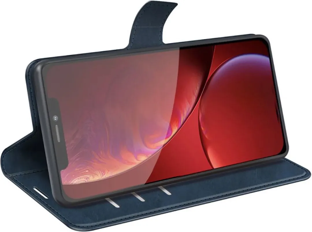 Just in Case Cazy iPhone 13 Pro Wallethoesje - Blauw - 4 Pasjes - afbeelding 6 van 6