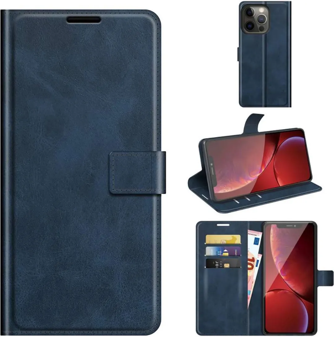Just in Case Cazy iPhone 13 Pro Wallethoesje - Blauw - 4 Pasjes