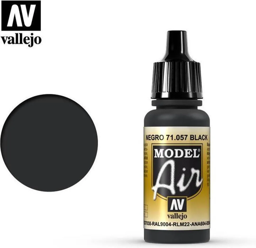 Vallejo Model Air Black Acrylverf 17ml