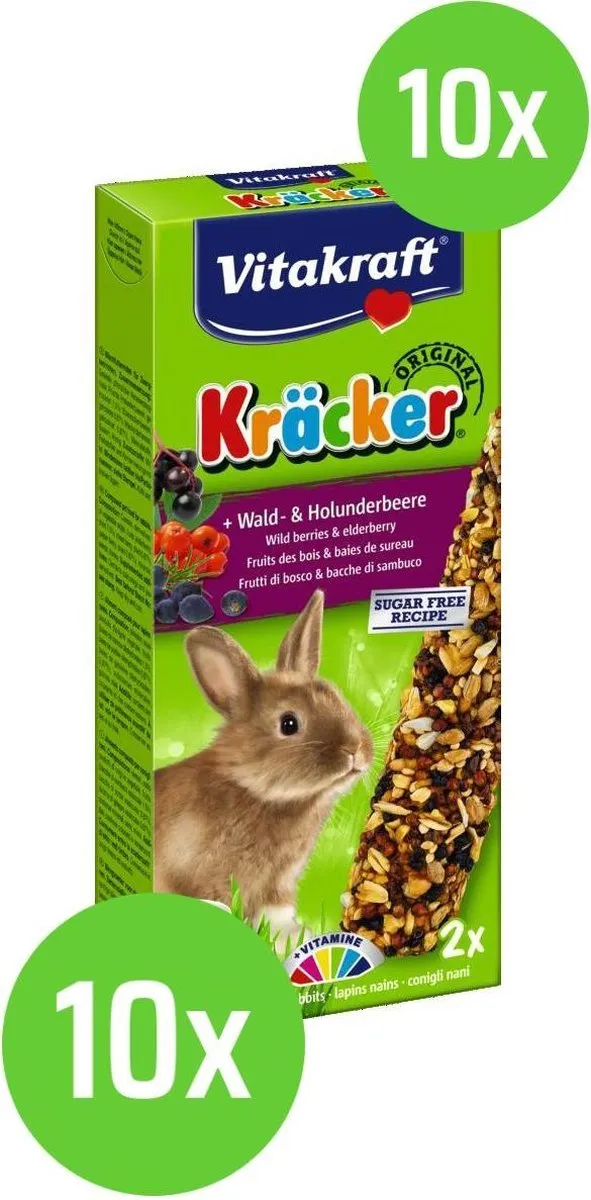 Vitakraft Dwergkonijnkracker Bosbes/Vlierbes 2in1