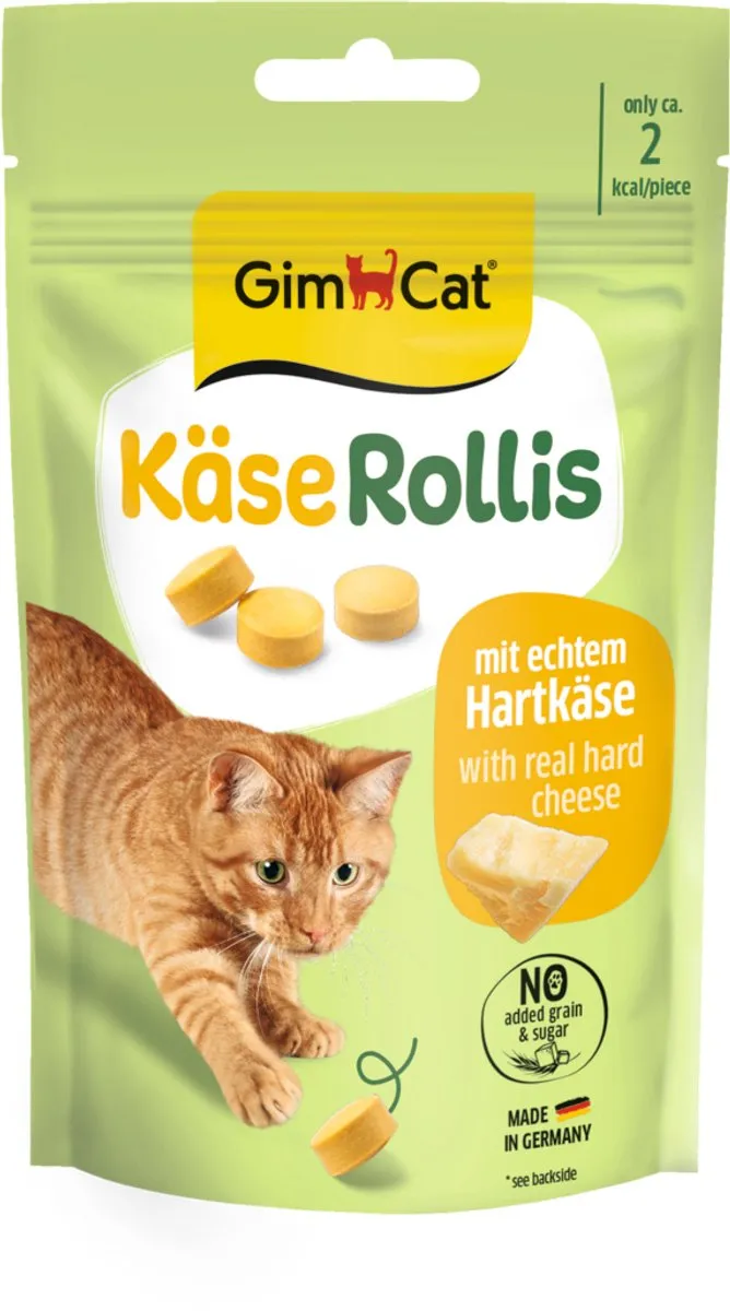 GimCat Kaas Rollis Kattensnacks - 8x40g