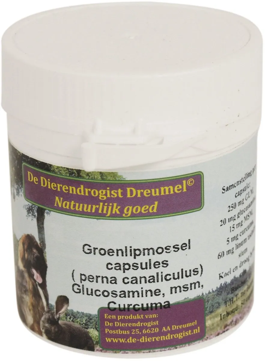 Dierendrogist Groenlipmossel Capsules 50 Stuks