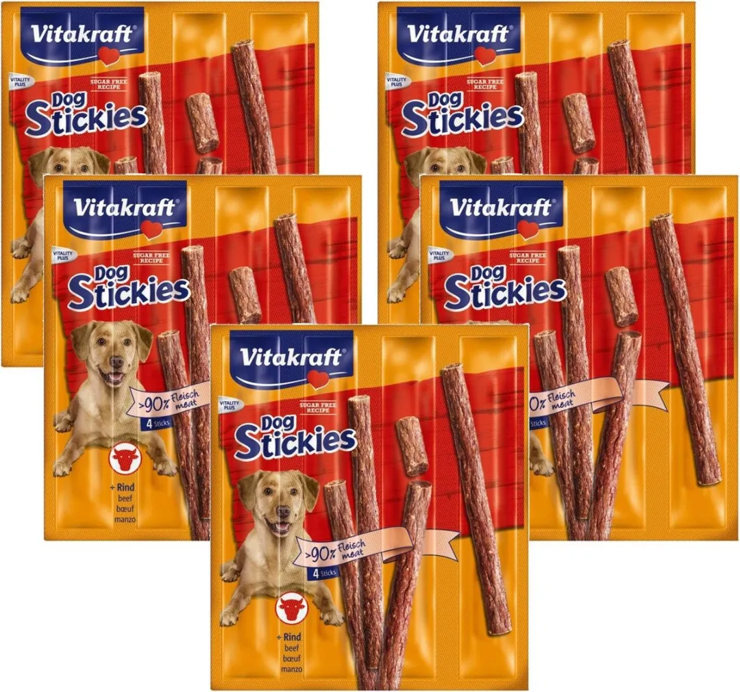 Vitakraft Dog Stickies Rund - 20 Stuks (5x4)
