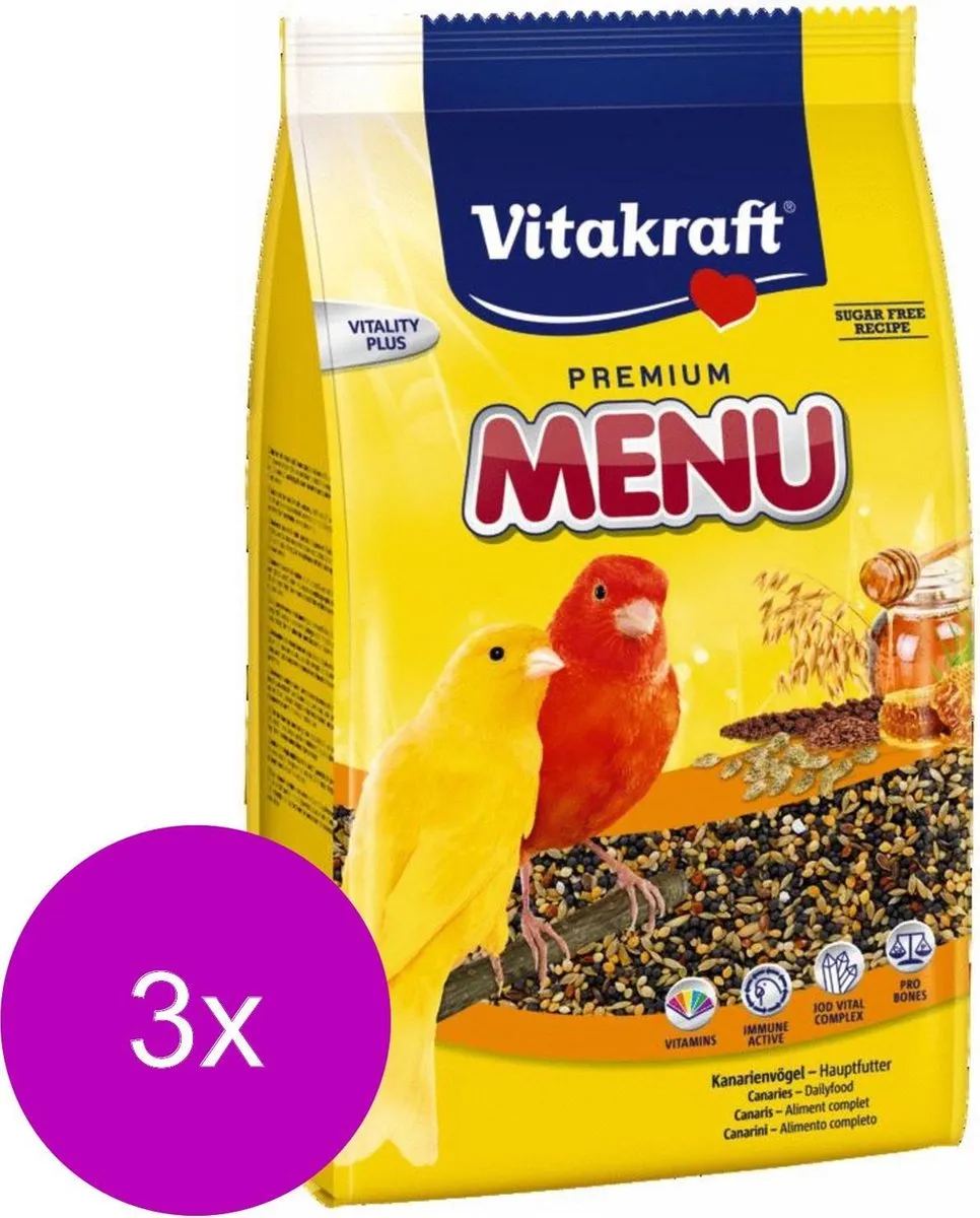 Vitakraft Kanaries Premium Menu Vogelvoer - 20 Stuks