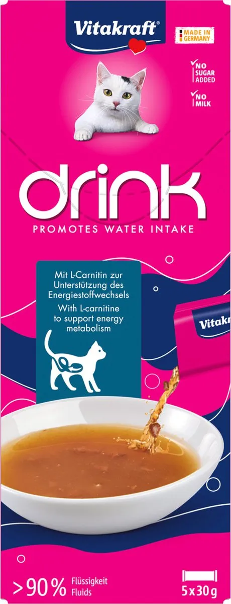 Vitakraft Drink Salmon +L-Carnitine Kattensnack