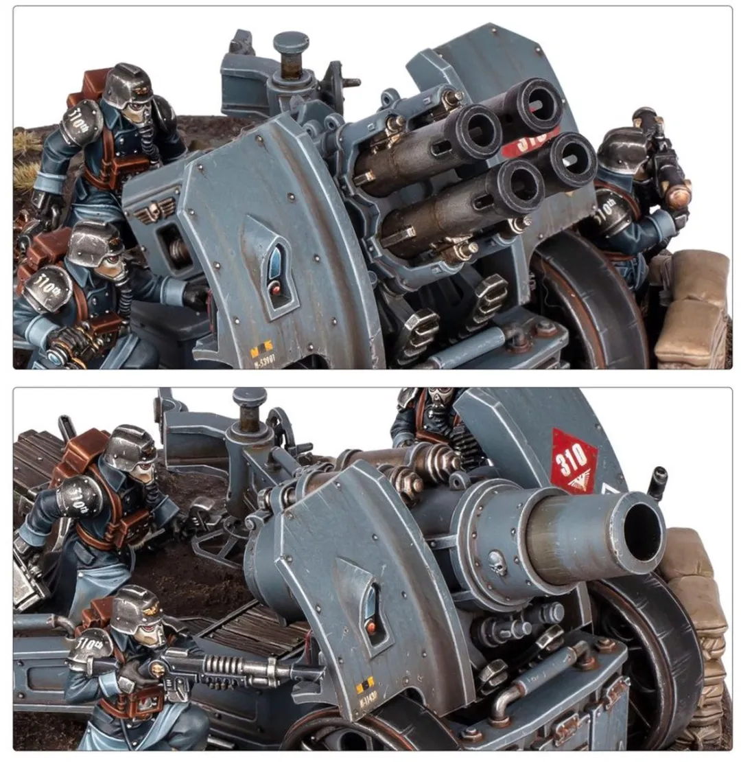 Games Workshop Warhammer 40K Krieg Artillery Team 110 Onderdelen