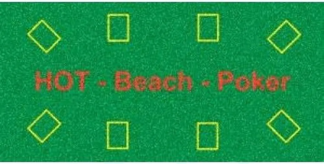 HOT Games Poker Beach Badlaken 140x70cm - Groen