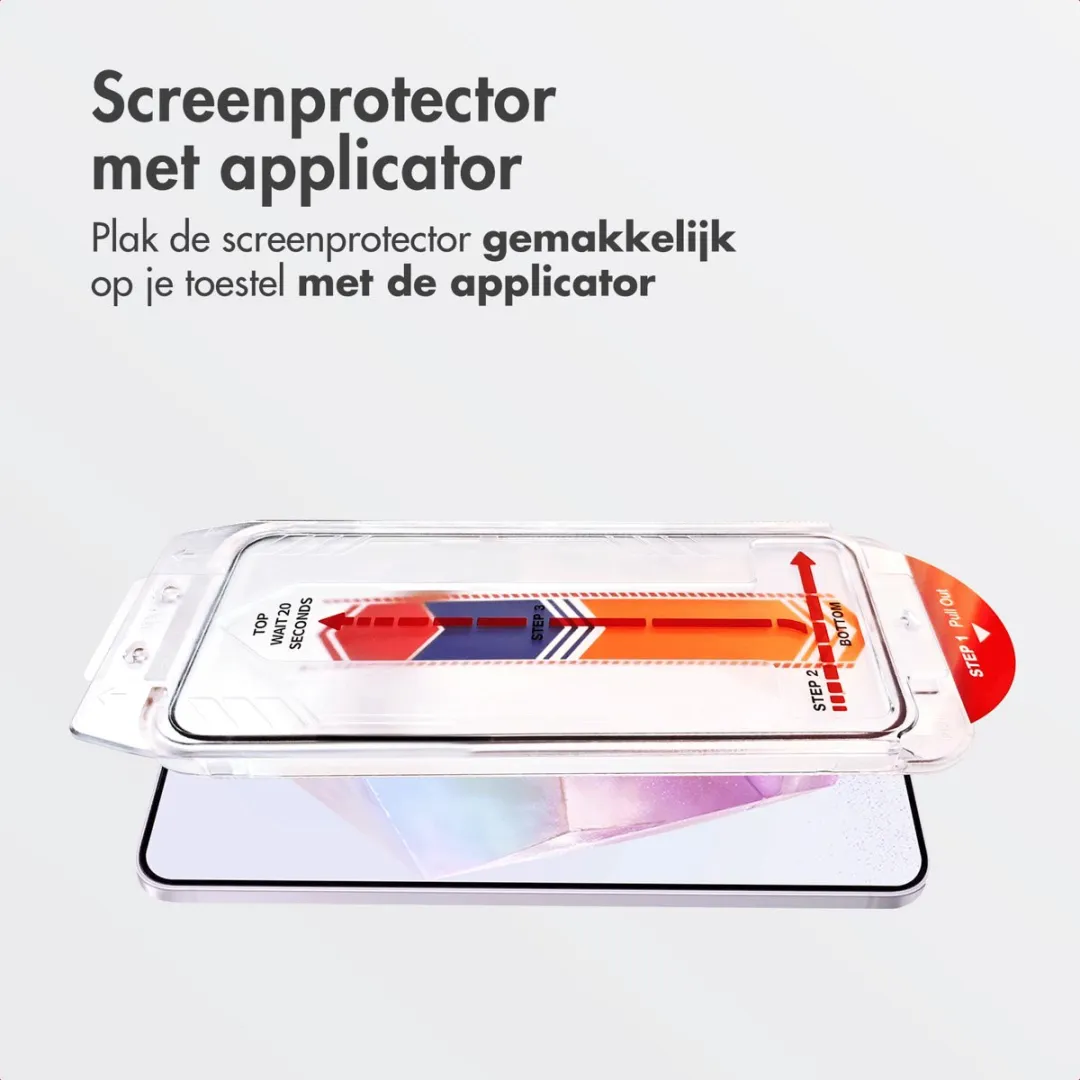Accezz Screenprotector Samsung Galaxy A35 - Glas met anti-dust applicator