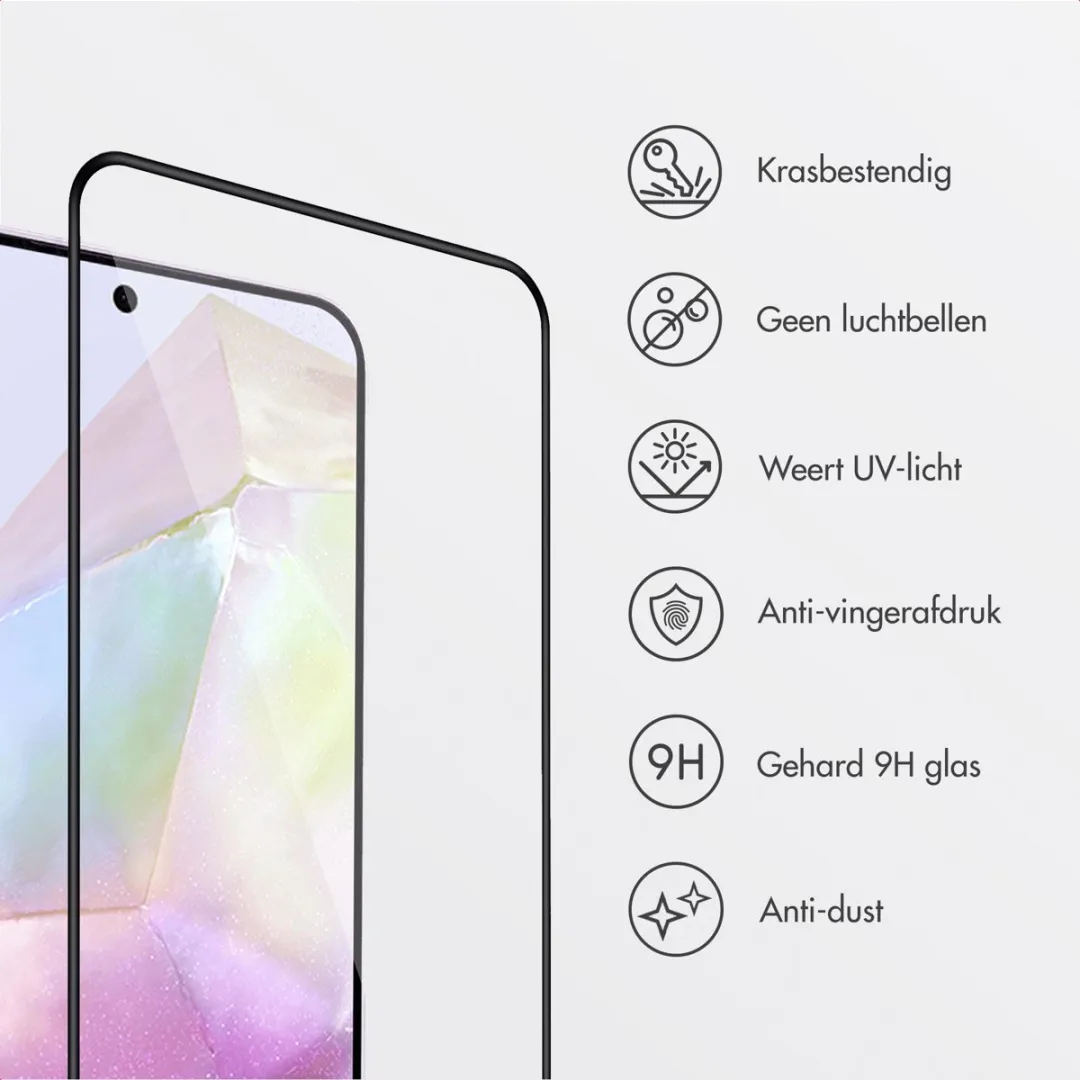 Accezz Screenprotector Samsung Galaxy A35 - Glas met anti-dust applicator