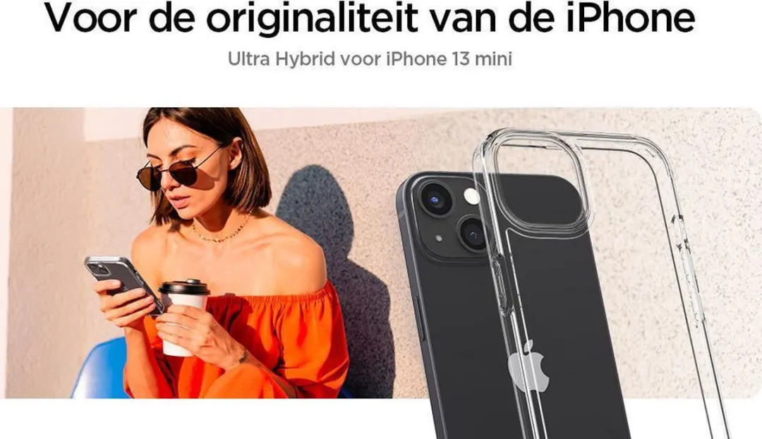Spigen Ultra Hybrid hoesje 48125 iPhone 13 Mini - Transparant - afbeelding 6 van 6