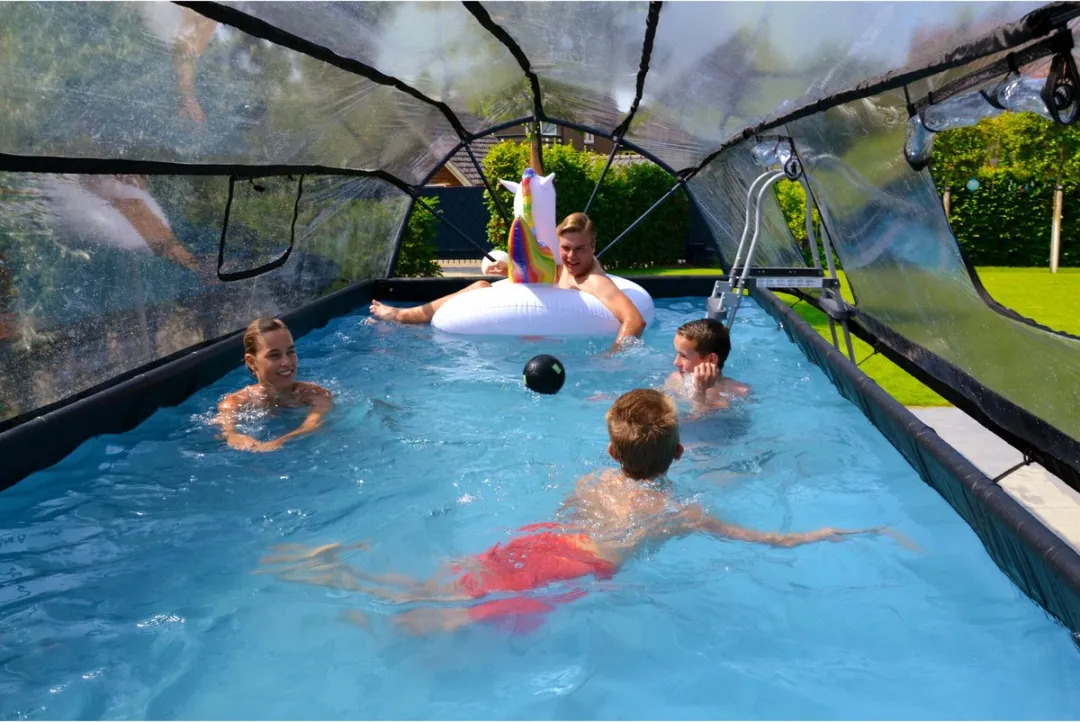 EXIT Toys Zwembad 540x250x100cm - Zwart - met Zandfilterpomp & Overkapping - afbeelding 6 van 6