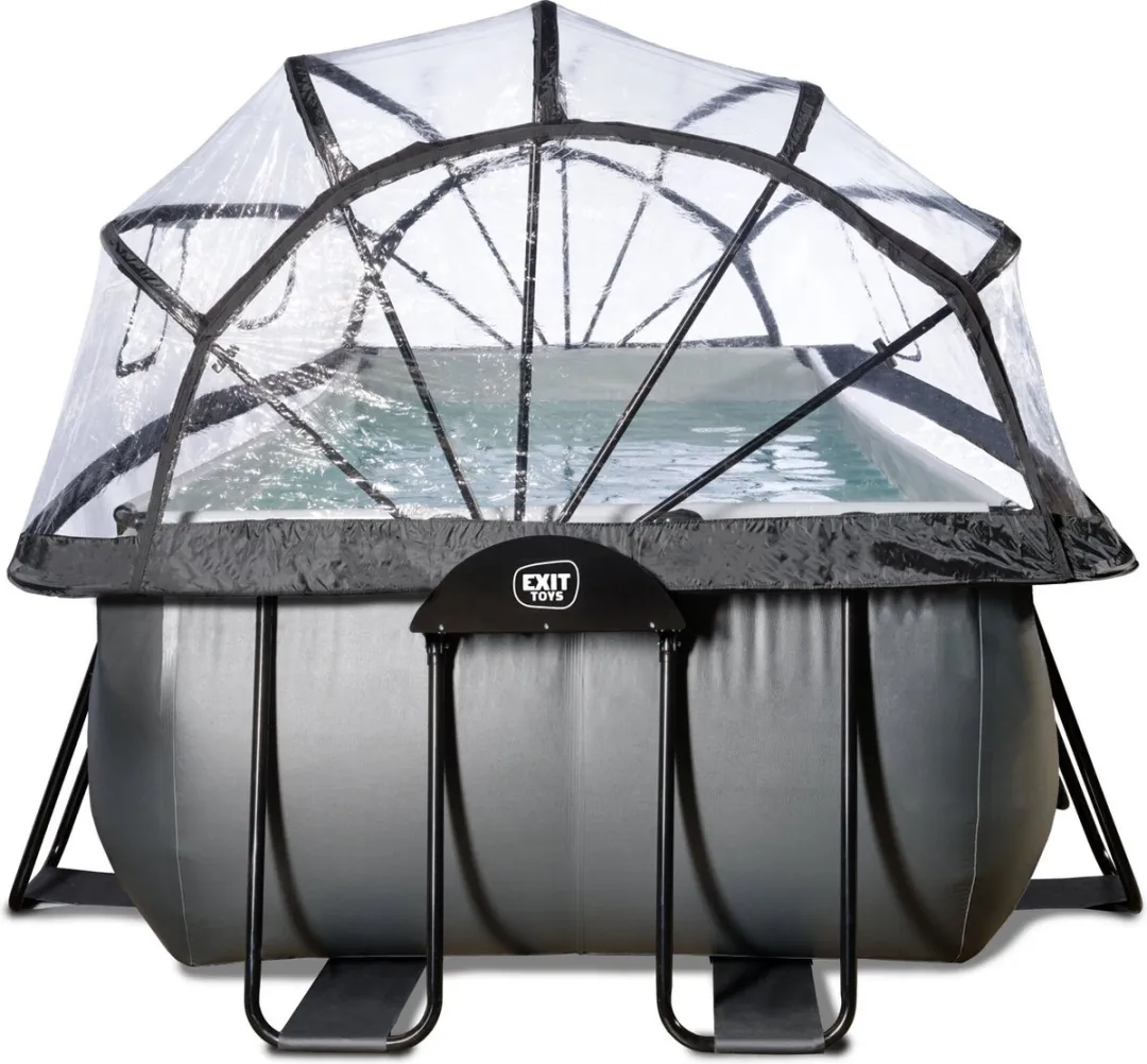 EXIT Toys Zwembad 540x250x100cm - Zwart - met Zandfilterpomp & Overkapping
