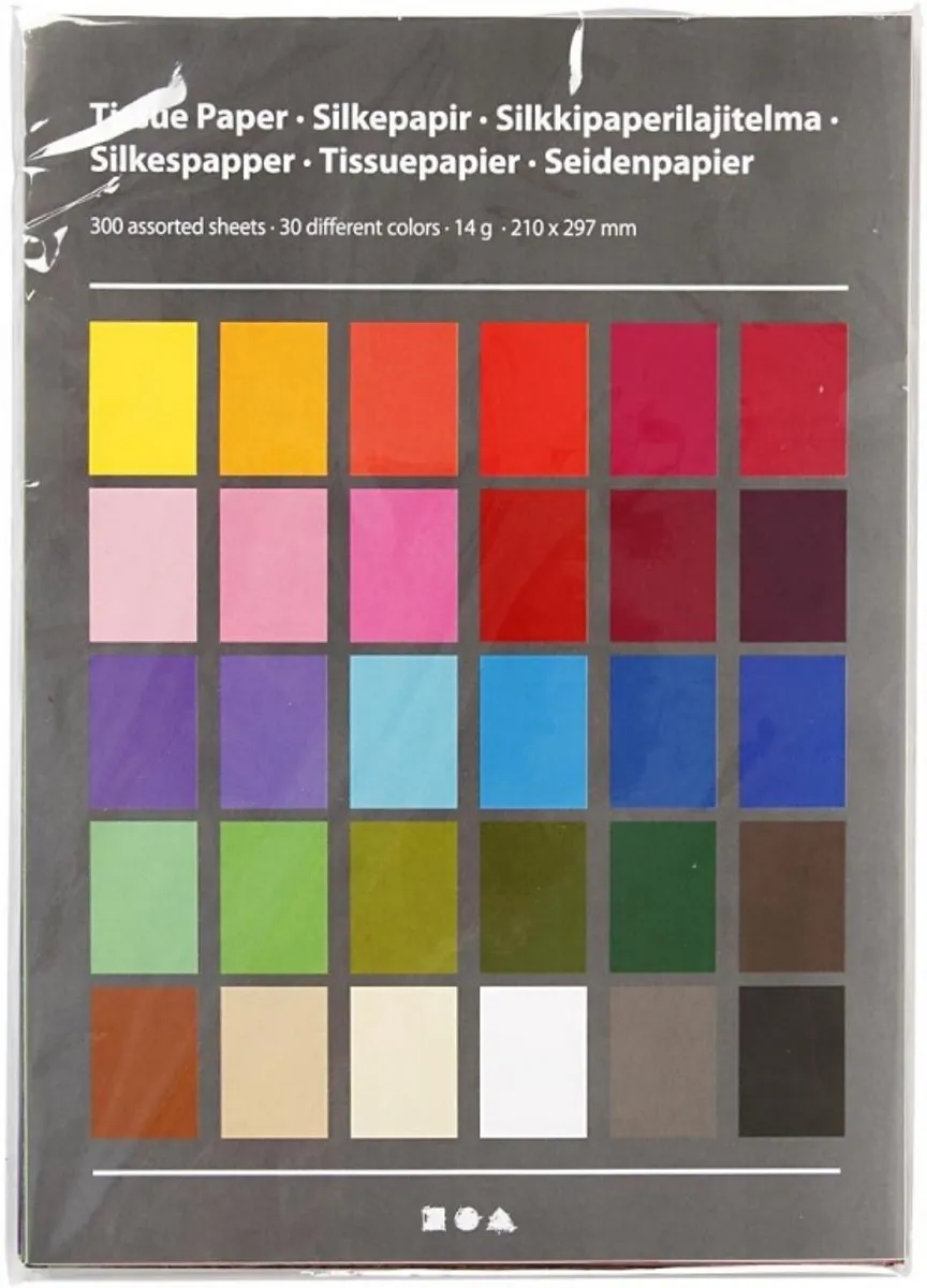Creativ Company Tissuepapier A4 - 30 Kleuren - 300 Vel