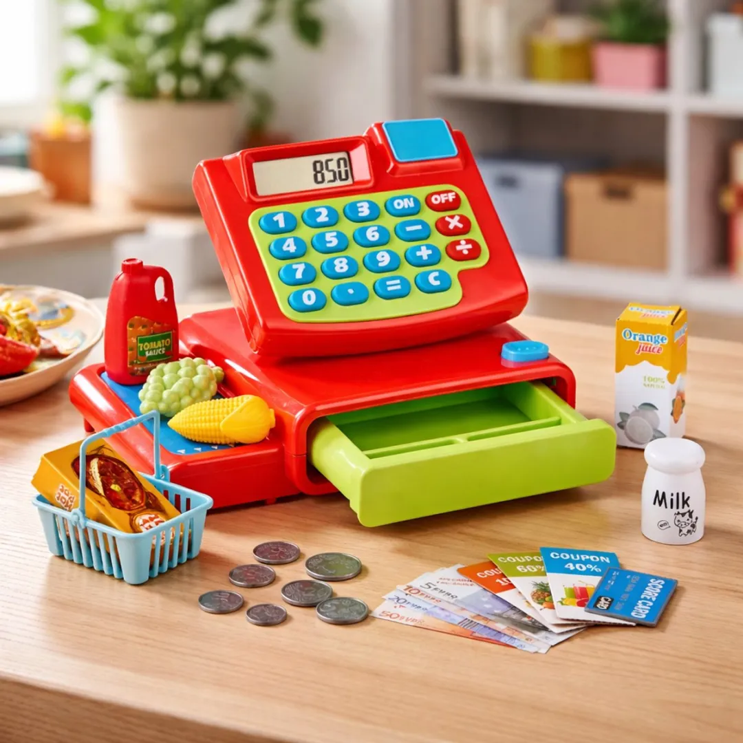 Eddy Toys Speelgoed Kassa 25-delig - Rood