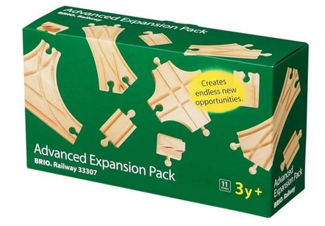 BRIO Rails Uitbreidingsset 33307 - 11 Stuks - Bruin