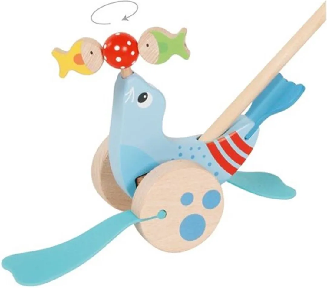 Goki Stokroller Zeehond - 1 Stuk - Multicolor