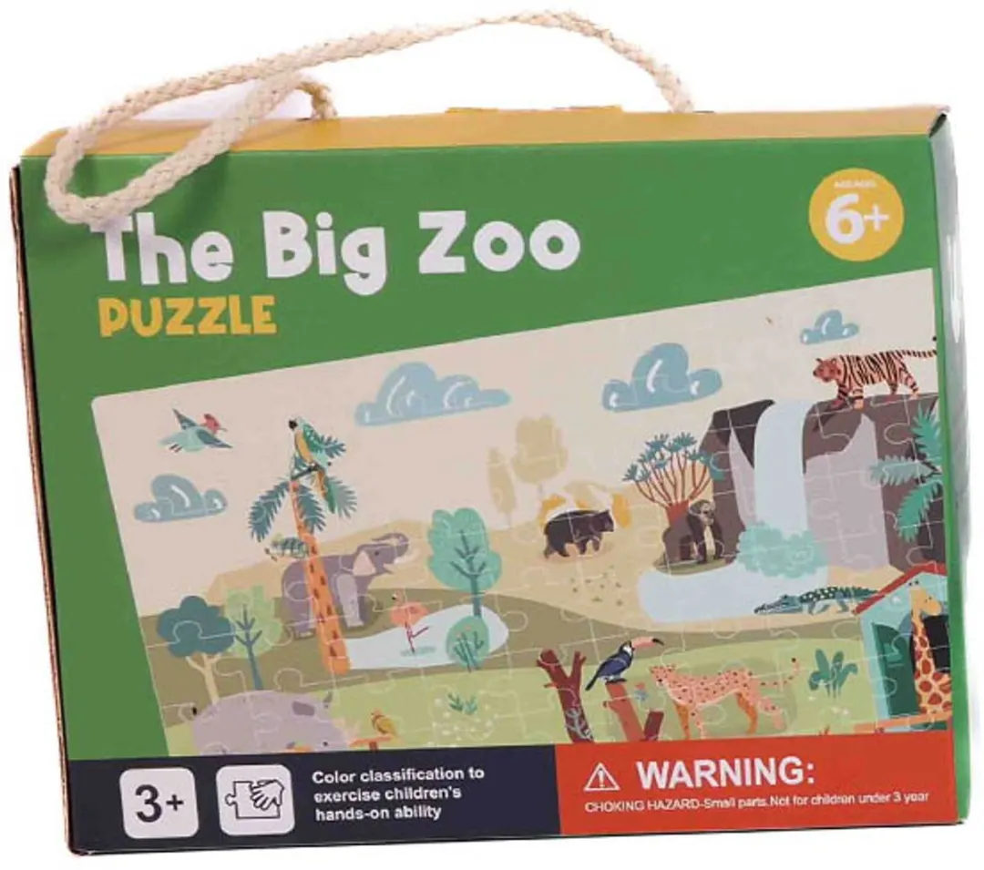PIA Soft Toys De grote zoo Design Puzzel 100 Stuks