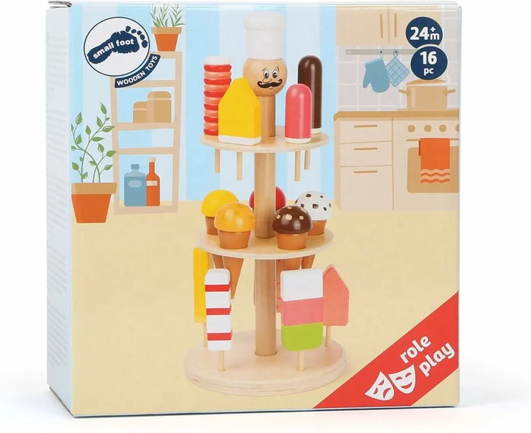 Small Foot Houten Luigi IJskraam 16-delig - Multicolor