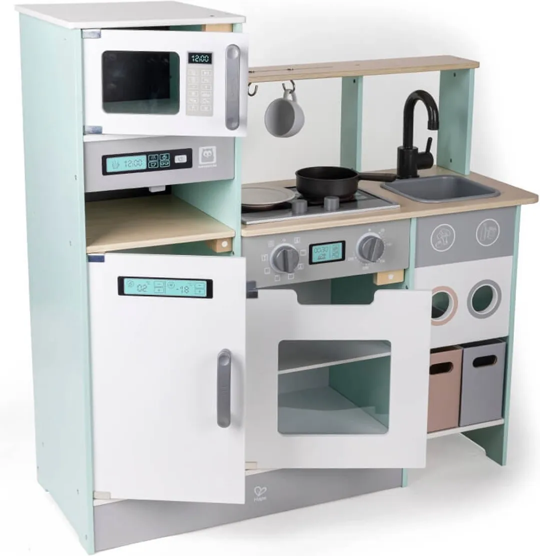 Eurekakids Master Kitchen Pastel Houten Speelkeuken - Mint/Wit