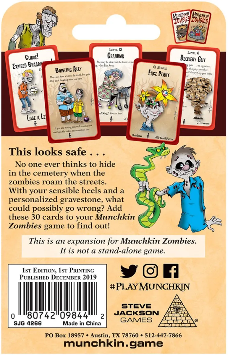 Steve Jackson Games Munchkin Zombies Grave Mistakes Uitbreiding