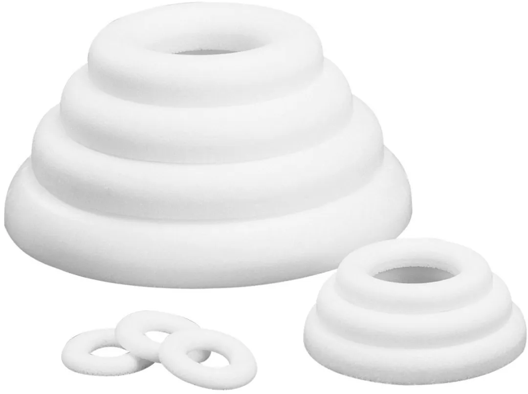 Rayher Piepschuim Ring/Krans 35cm - 3 Stuks - Wit