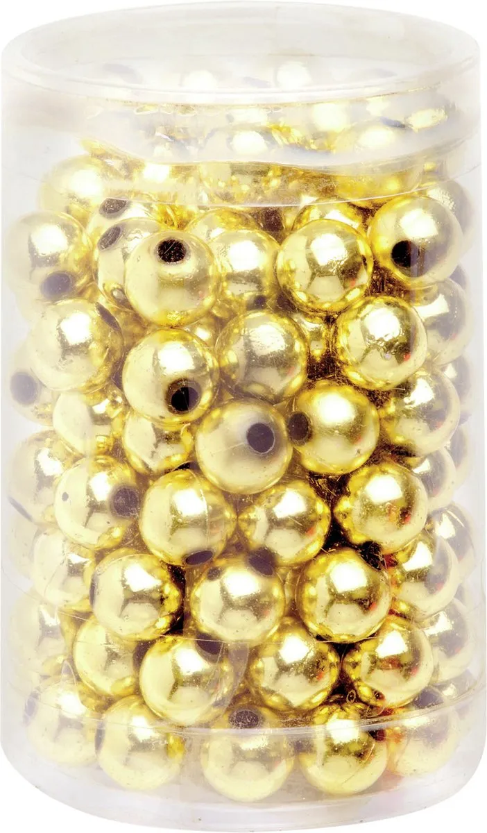 Glorex Hobby Glans Deco Kralen Goud - 360 Stuks Ø10mm