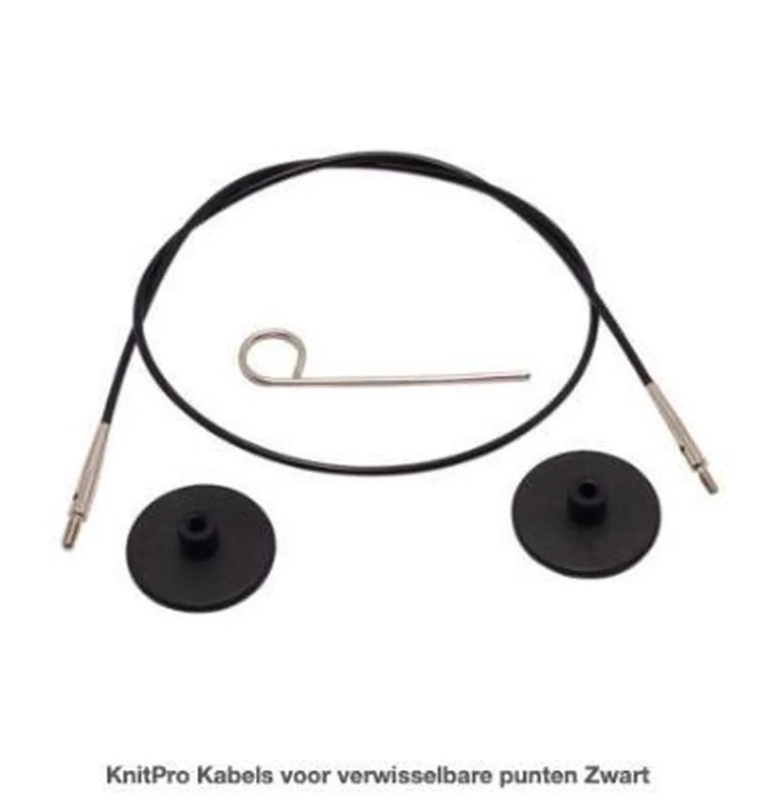KnitPro Kabel 100cm - Zwart