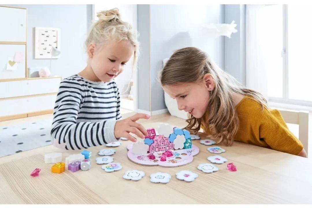 Haba Unicorn Glitterluck Cloud Stacking - 6 Stuks - Multicolor - afbeelding 2 van 3