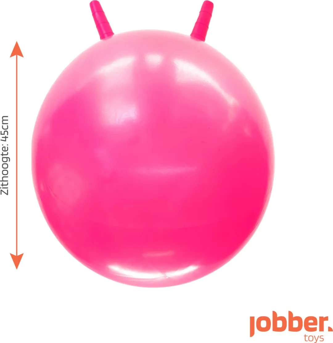 Jobber Toys Skippybal 45cm - Roze & Blauw
